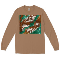 Toasted Coconut brown cowhide glitter Long Sleeve Tee - BarkalooDesign