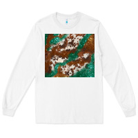 White brown cowhide glitter Long Sleeve Tee - BarkalooDesign