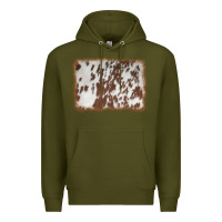 Army Green cowhide background Premium Hoodie - AdoDesignShop