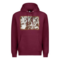 Burgundy cowhide background Premium Hoodie - AdoDesignShop
