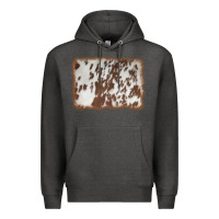 Charcoal Heather cowhide background Premium Hoodie - AdoDesignShop