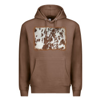 Chestnut cowhide background Premium Hoodie - AdoDesignShop