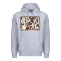 Heather Grey cowhide background Premium Hoodie - AdoDesignShop