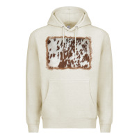Oatmeal Heather cowhide background Premium Hoodie - AdoDesignShop