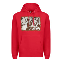 Red cowhide background Premium Hoodie - AdoDesignShop