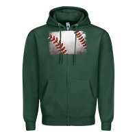 Sports Green baseball brushstroke Zipper Hoodie - RanaPortraitStore