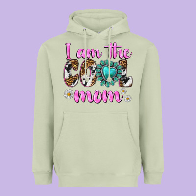 I Am Cool Mom Heavyweight Hoodie Designed By Texasbilliewilder