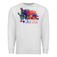 Oatmeal Heather Red white rawr 4th of july Premium Sweatshirt - CowGirlArtShop