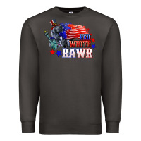 Smoke Red white rawr 4th of july Premium Sweatshirt - CowGirlArtShop