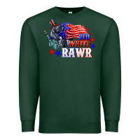 Sports Green Red white rawr 4th of july Premium Sweatshirt - CowGirlArtShop