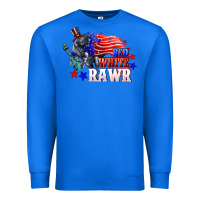 True Royal Red white rawr 4th of july Premium Sweatshirt - CowGirlArtShop