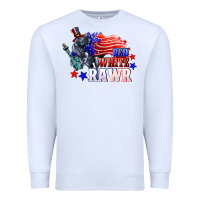 White Red white rawr 4th of july Premium Sweatshirt - CowGirlArtShop