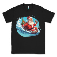 Black surf happy santa Classic Tee - Unal Design