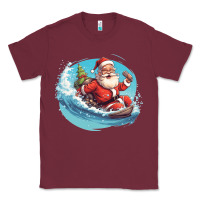 Burgundy surf happy santa Classic Tee - Unal Design