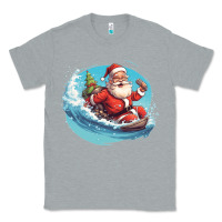 Heather Grey surf happy santa Classic Tee - Unal Design