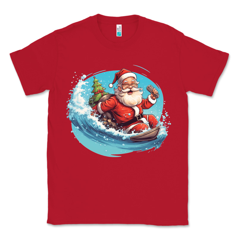 Surf Happy Santa Classic Tee by Unal Design | Teevron