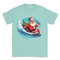 Seafoam surf happy santa Classic Tee - Unal Design
