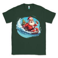 Sports Green surf happy santa Classic Tee - Unal Design