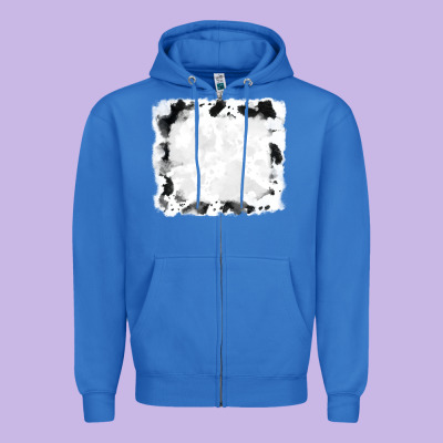 Zipper Hoodie black and white cowhide frames