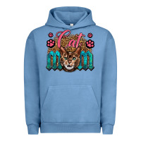 Pigment Pebble Blue Western Cat Mom Urban Hoodie - LillyAllenDesigns