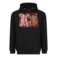 Black all i want for christmas is a pig sitting pig Heavyweight Hoodie - RanaPortraitStore