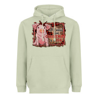 Matcha all i want for christmas is a pig sitting pig Heavyweight Hoodie - RanaPortraitStore