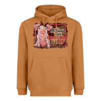 Meerkat all i want for christmas is a pig sitting pig Heavyweight Hoodie - RanaPortraitStore