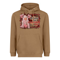 Toasted Coconut all i want for christmas is a pig sitting pig Heavyweight Hoodie - RanaPortraitStore