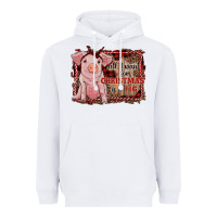 White all i want for christmas is a pig sitting pig Heavyweight Hoodie - RanaPortraitStore