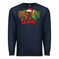 Navy christmas sassy claus Premium Sweatshirt - FaDigitalArtStudio