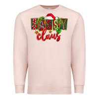 Pale Pink christmas sassy claus Premium Sweatshirt - FaDigitalArtStudio