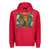 Cardinal cowboy boots turquoise aztec cowhide Premium Hoodie - Artiststas