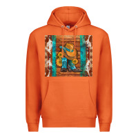 Carrot cowboy boots turquoise aztec cowhide Premium Hoodie - Artiststas