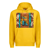 Lemon cowboy boots turquoise aztec cowhide Premium Hoodie - Artiststas