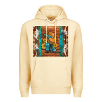 Pina Colada cowboy boots turquoise aztec cowhide Premium Hoodie - Artiststas