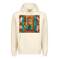 Sandshell cowboy boots turquoise aztec cowhide Premium Hoodie - Artiststas