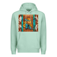 Seafoam cowboy boots turquoise aztec cowhide Premium Hoodie - Artiststas