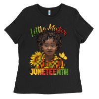 Black little mister juneteenth black boy Ladies Tee - BarkalooDesign