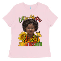 Bubblegum Pink little mister juneteenth black boy Ladies Tee - BarkalooDesign