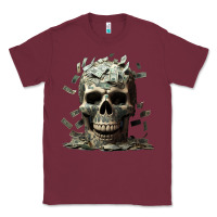 Burgundy bad money Classic Tee - Unal Design