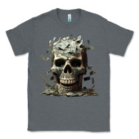 Charcoal Heather bad money Classic Tee - Unal Design