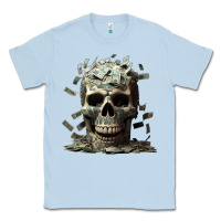 Dusty Blue bad money Classic Tee - Unal Design