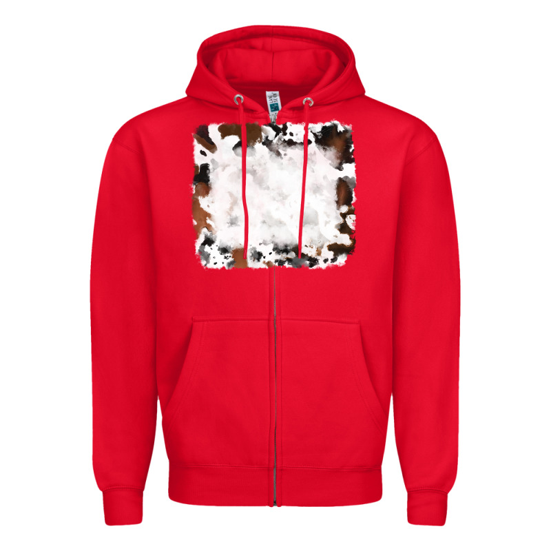 Black And Brown Cowhide Zipper Hoodie by RanaPortraitStore | Teevron