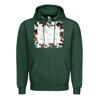 Sports Green black and brown cowhide Zipper Hoodie - RanaPortraitStore