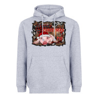 Heather Grey all i want for christmas is a pig baby Heavyweight Hoodie - RanaPortraitStore