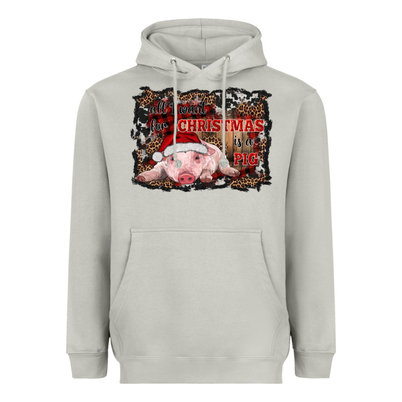 All I Want For Christmas Is A Pig Baby Heavyweight Hoodie by RanaPortraitStore | Teevron