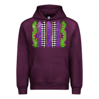 Mauve Wine mardi gras brushstrokes Urban Hoodie - Jasminsmagicworld