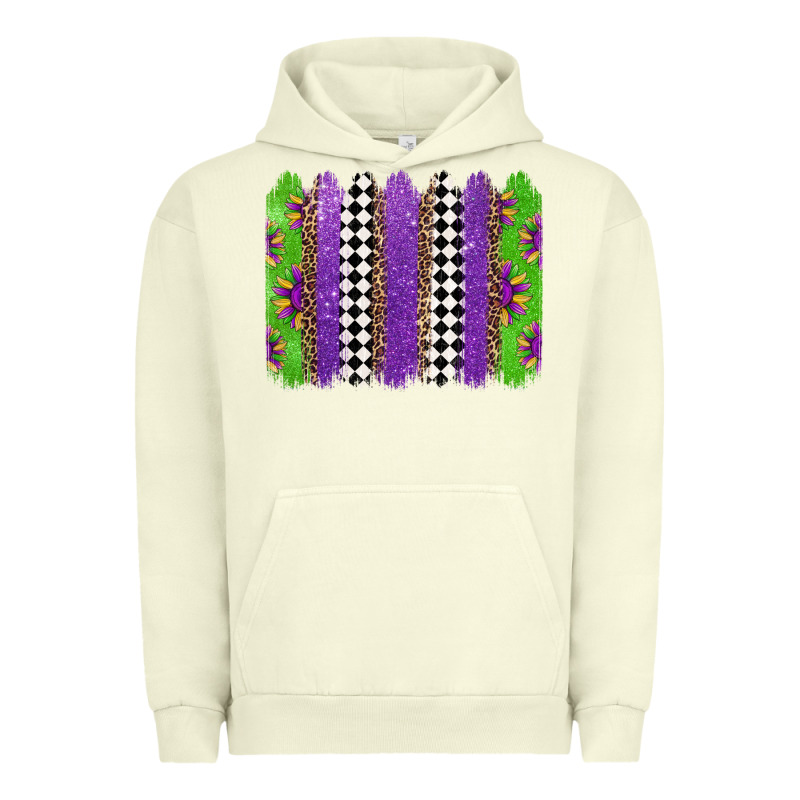 Mardi Gras Brushstrokes Urban Hoodie by Jasminsmagicworld | Teevron