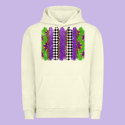 Mardi Gras Brushstrokes Urban Hoodie Designed By Jasminsmagicworld
