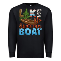 Black lake life floats my boat Premium Sweatshirt - HRA Design Shop